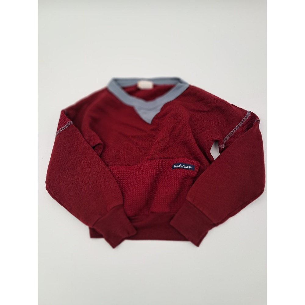 Vintage‎ Tonka Tuff Sweatshirt For Infants. Size 6 Months  Deep Red-couple Small